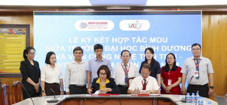 Lễ ký kết bản ghi nhớ hợp tác giữa Viện Công nghệ tiên tiến và Trường Đại học Bình Dương